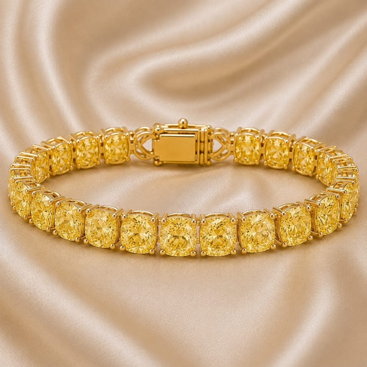 Yellow Lab-Grown Diamond Bracelet — Rose Gold