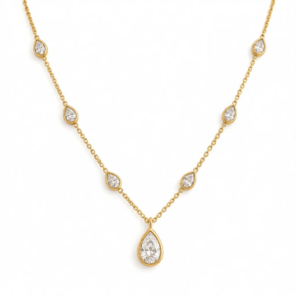 Pear Diamond Necklace
