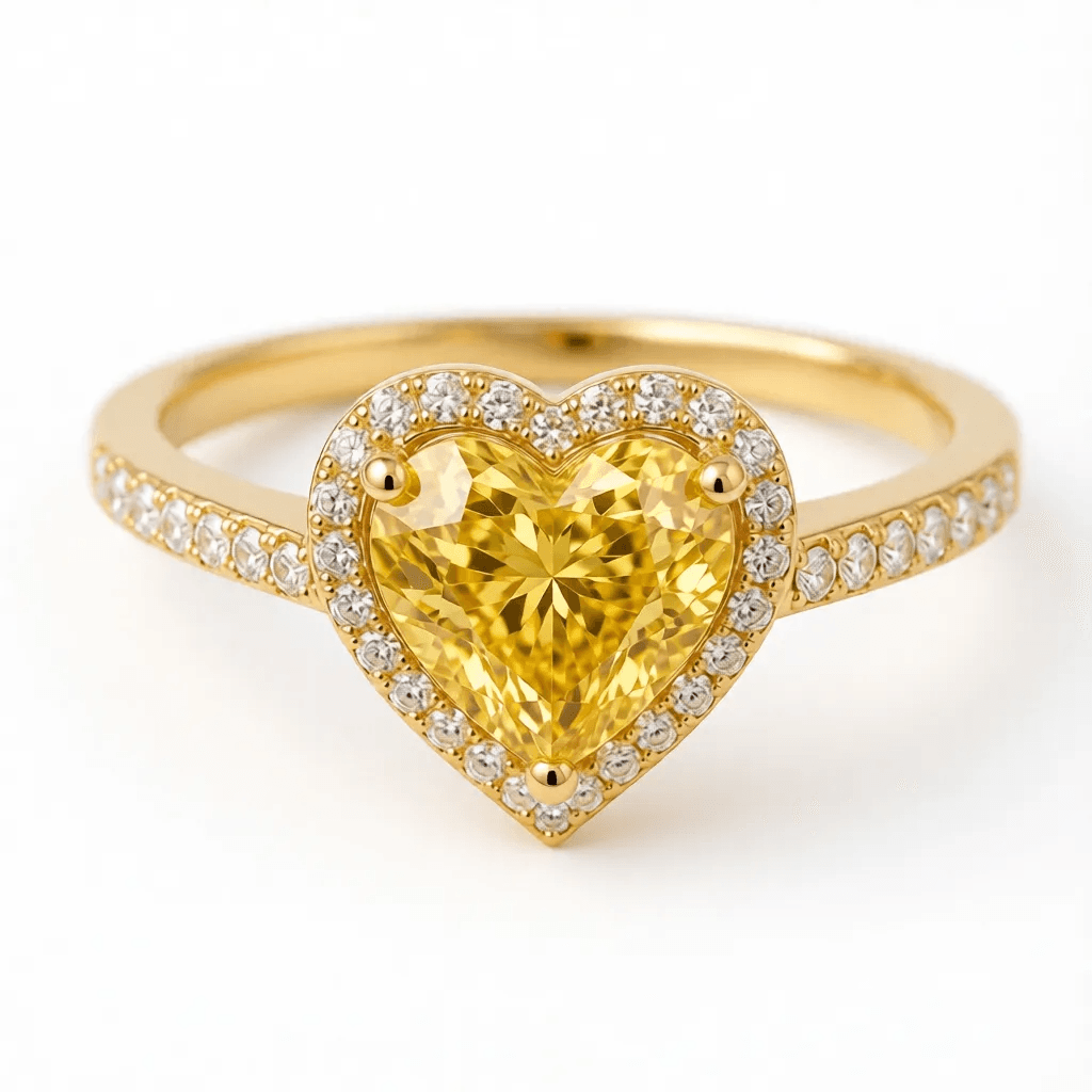 Heart Cut Yellow Lab-Grown Diamond Ring