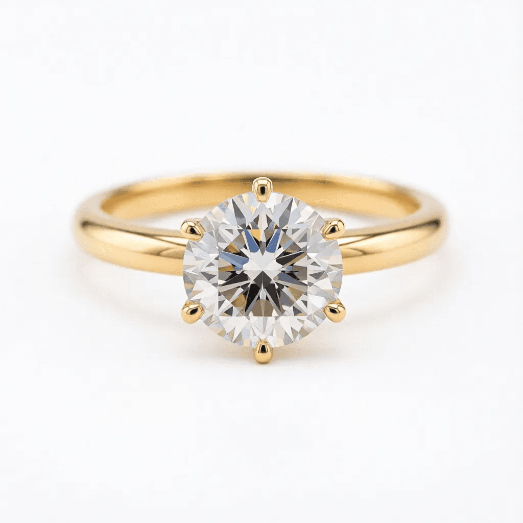 Round Brilliant White Lab-Grown Diamond Ring