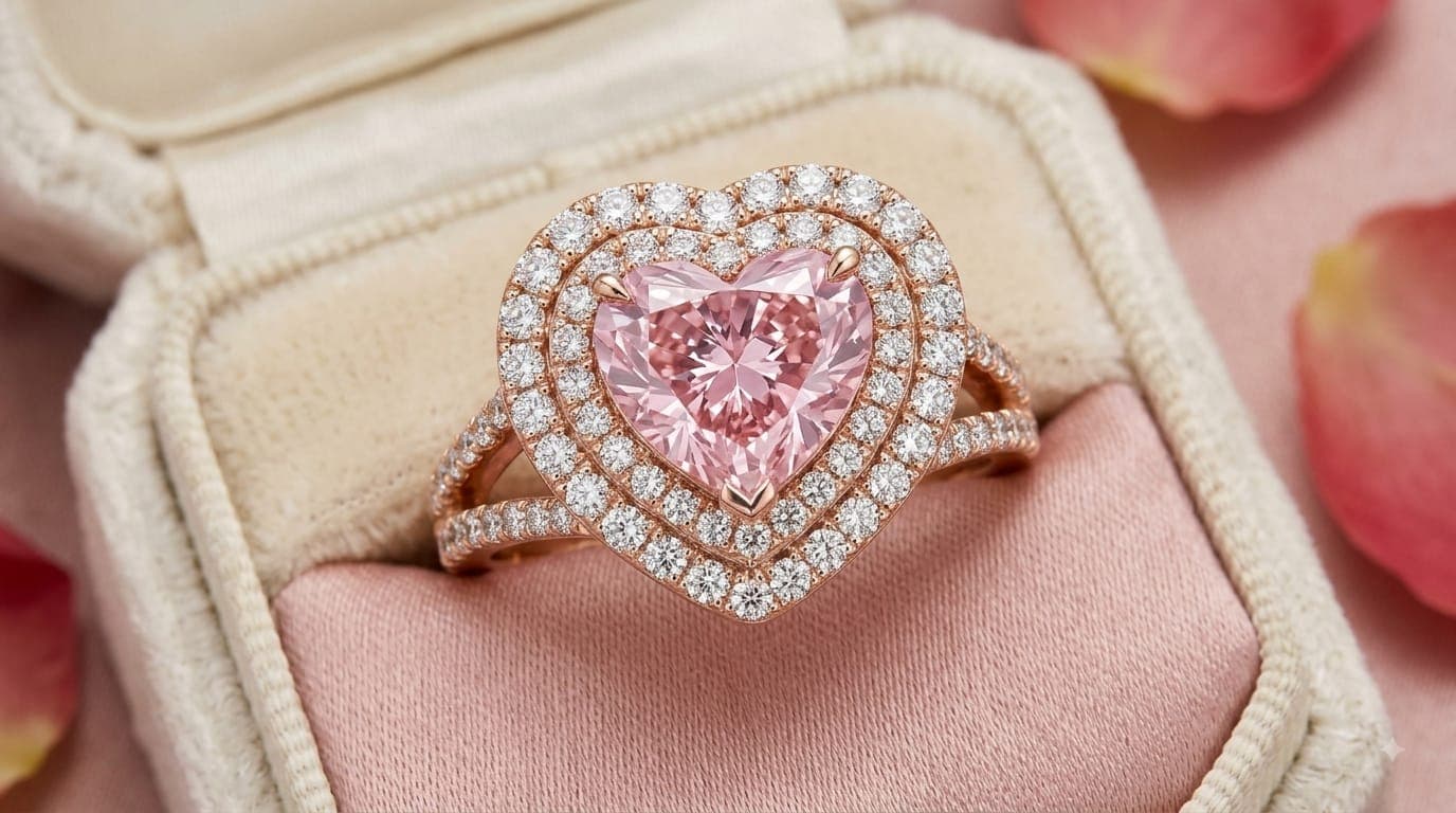 Pink Heart Lab-Grown Diamond Ring