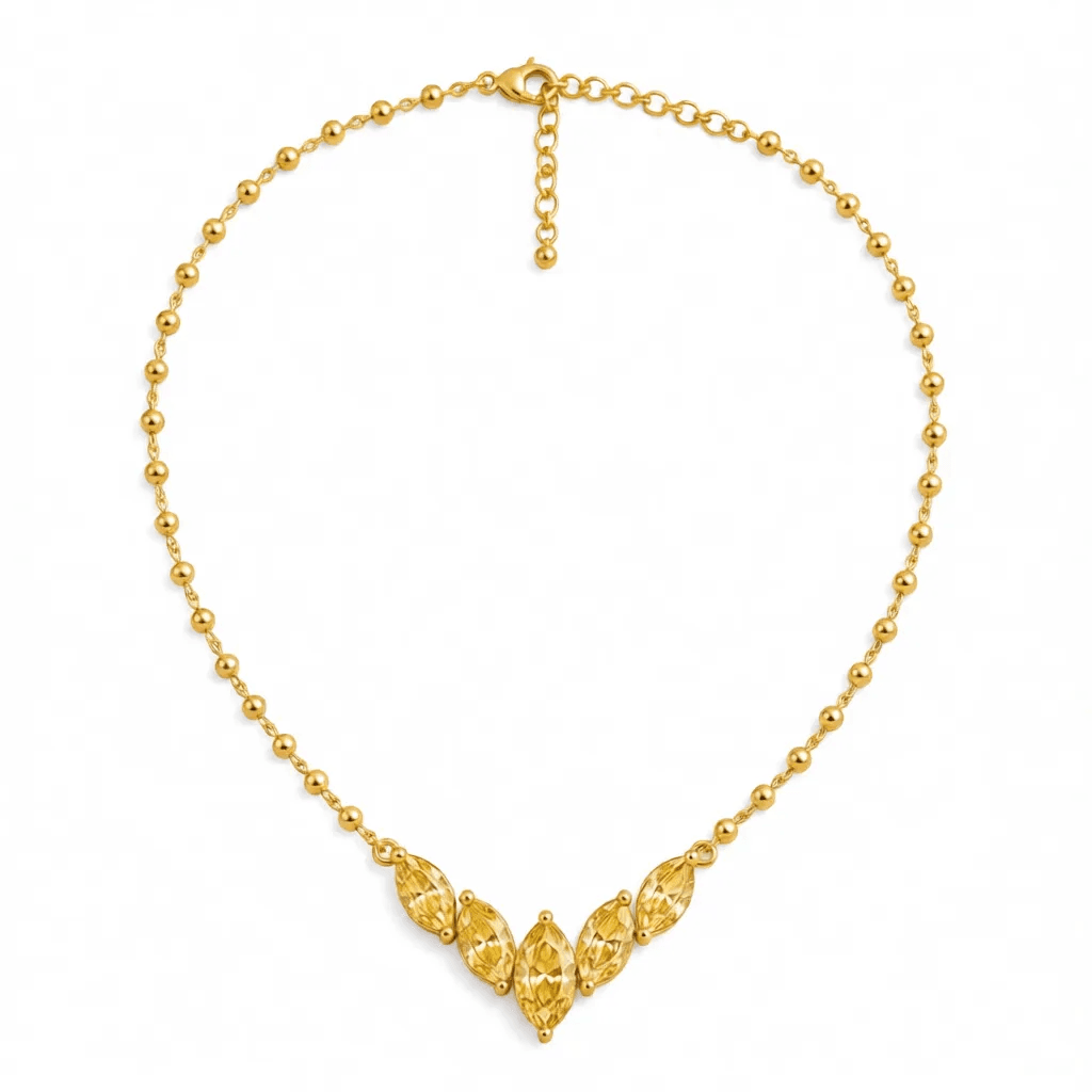 Yellow Marquise Lab-Grown Diamond Chain